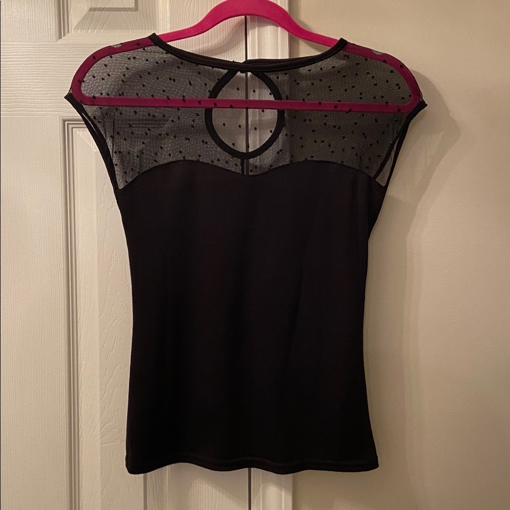 Rock Steady Small black mesh short sleeve blouse rockabilly NWOT goth/vintage